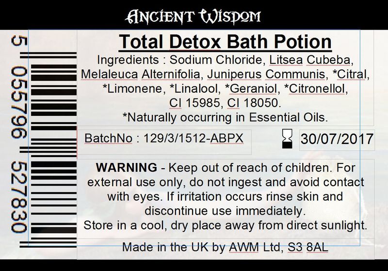 Bag Labels for Total Detox (4 sheets of 18)