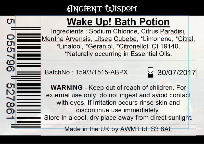 Bag Labels for Wake Up (4 sheets of 18)
