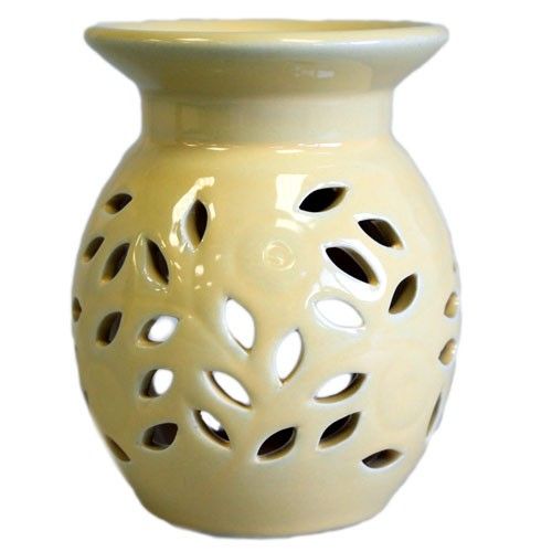 Floral Oil Burner - Yellow