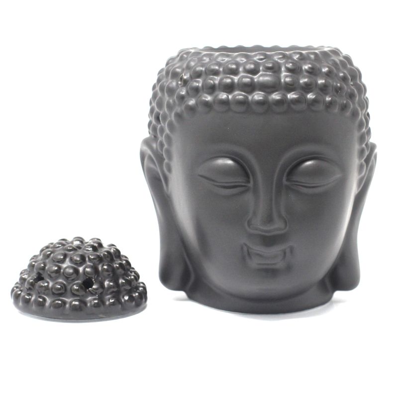 Buddha Head Oil Burner - Dark grey