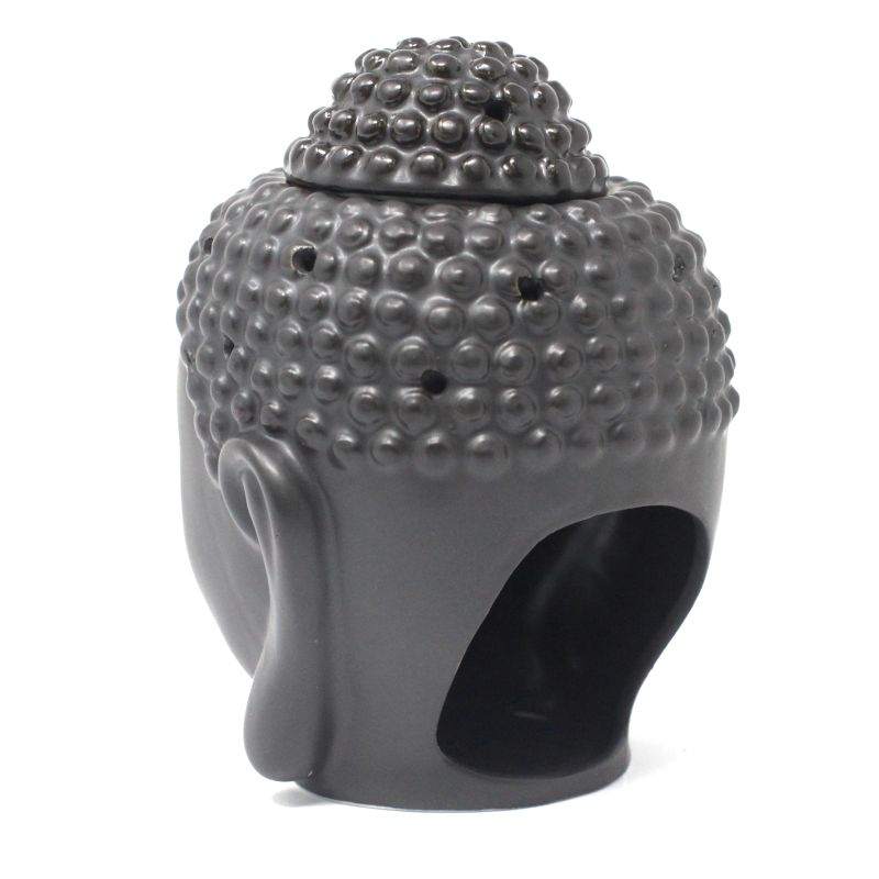 Buddha Head Oil Burner - Dark grey