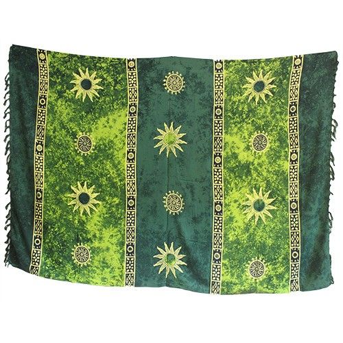 Bali Artisan Sarongs - Sun Symbols (4 Assorted Colours)