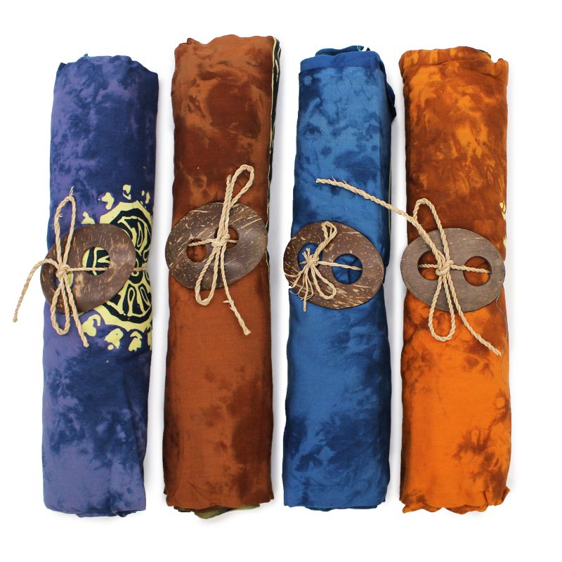 Bali Artisan Sarongs - Lucky Coins (4 Assorted Colours)