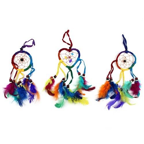 Bali Dreamcatchers - Small Heart/Round - Rainbow