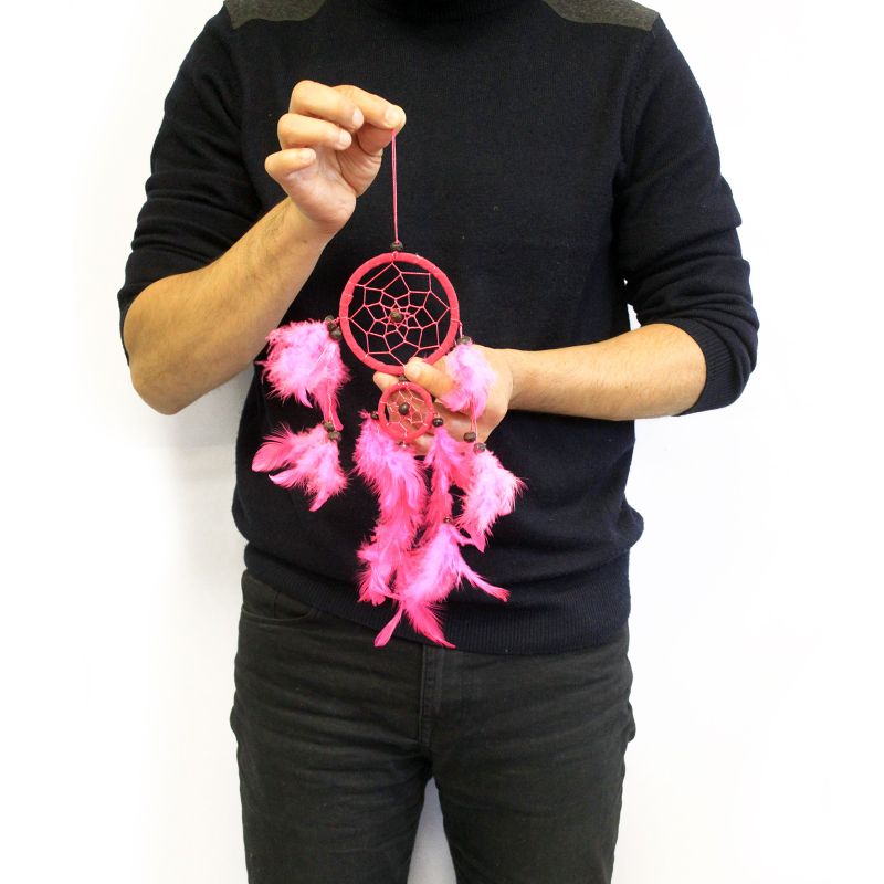 Bali Dreamcatchers - Medium Round - Turq/Pink/Purp