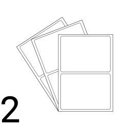 Brown Kraft - 2UP Round Corner A4 Laser Label 199.6x143.5mm
