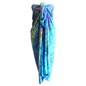 4x Bali Block Print Sarongs - Pretty Petals (4 Assorted Colours)