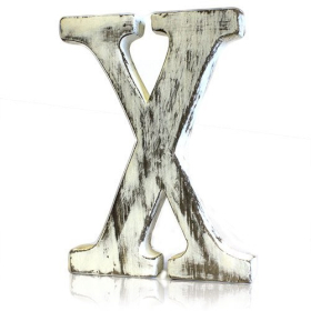 4x Shabby Chic Letters - X