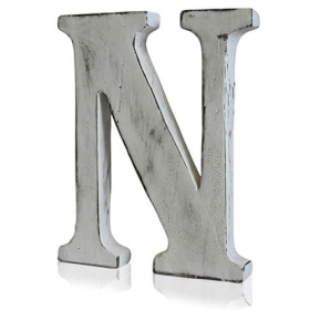 4x Shabby Chic Letters - N