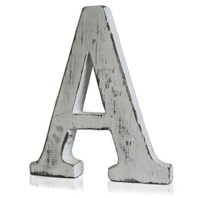 4x Shabby Chic Letters - A