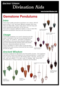 Gemstone Pendulums