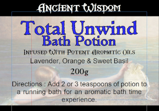 4x Bag Labels for Total Unwind (4 sheets of 18)