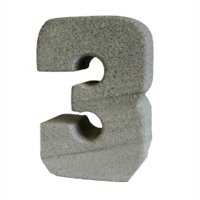 3x No.3 Granite Candle Holder