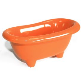 4x Ceramic Mini Bath - Orange