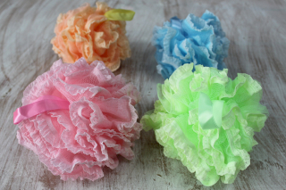 80x Vintage Lace Scrunchies 5 asst (display tube) - 50gm