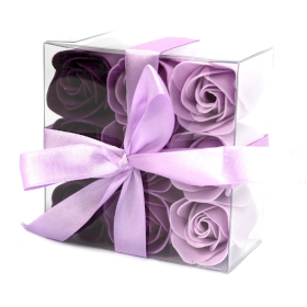 3x Set of 9 Soap Flower - Lavender Roses