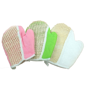 6x Extra Exfoliating Jute Glove- Assorted