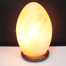 Salt Lamp Egg - Wooden Base - UK plug