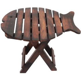 Folding Fish Chair - Dark Wood