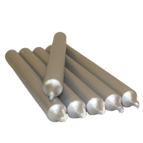 12x Silver Metallic Candles