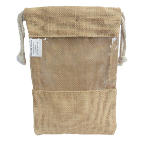 6x Lrg - Jute Window Bag 25x16cm