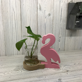 Hydroponic Home Décor - Pink Flamingo Pot
