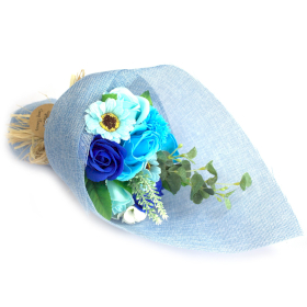 Standing Soap Flower Bouquet - Blue