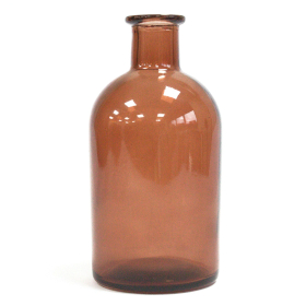 6x 250 ml Round Antique Reed Diffuser Bottle - Amber