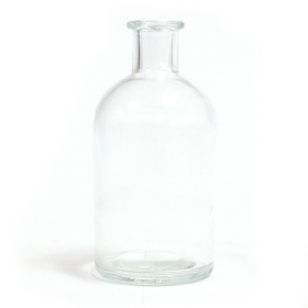 6x 250 ml Round Antique Reed Diffuser Bottle - Clear