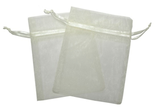 30x Med Organza Bags - Ivory