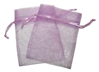 30x Small Organza Bags - Lavender