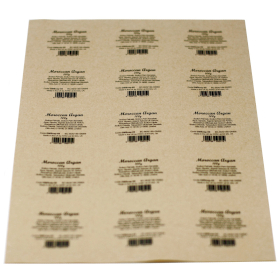 One Sheet of 15 Greenman Soap Labels - Golden Argan