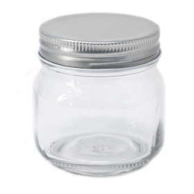 12x Squar Glass Jar - Four Sides & Lid