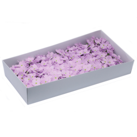 36x Craft Soap Flowers - Hyacinth Bean - Lavender