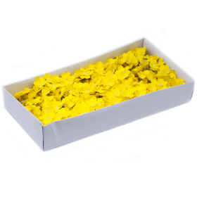 36x Craft Soap Flowers - Hyacinth Bean - Yellow