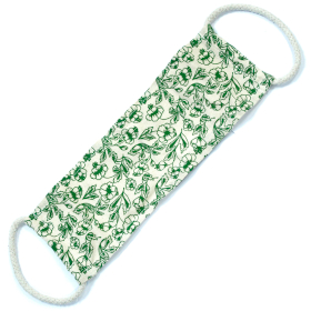 10x Empty Cotton Wheat Bags with Rope Handles - Floral Patterns