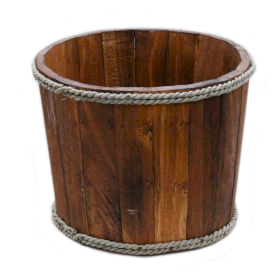 2x Small Nautical Display Tub - Brown 21x29cm