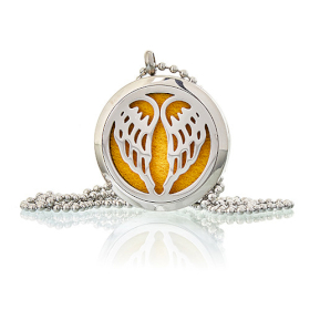 Aromatherapy Diffuser Necklace - Angel Wings 30mm