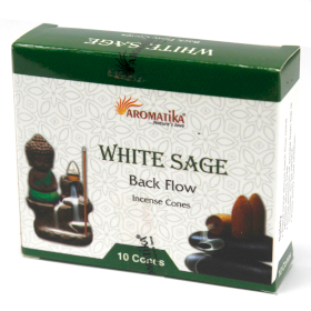 12x Aromatica Backflow Incense Cones - White Sage