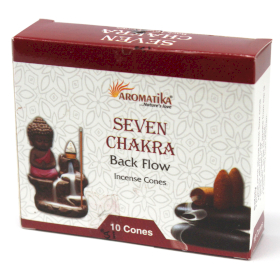 12x Aromatica Backflow Incense Cones - 7 Charkras