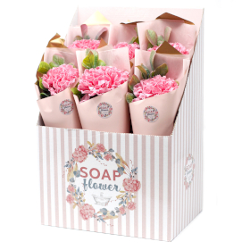 6x Soap Flower - Carnation Bouquet