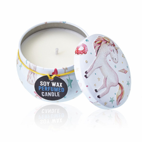 6x Art Tin Candles - Unicorns - Moonstone