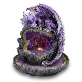 Crystal Cave Purple Dragon LED Backflow Incense Burner