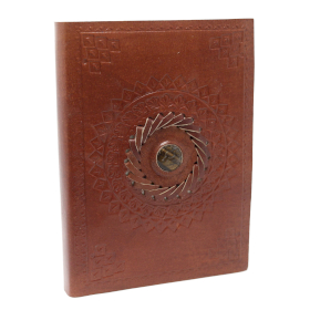 Leather Tigereye Notebook (7x5