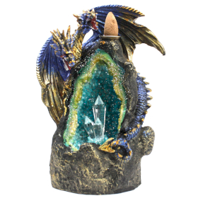 Dragon with Crystal Cave LED Backflow Incense Burner