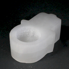 Selenite Hamsa Candle Holder 