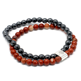 3x Magnetic Gemstone Bracelet - Redstone