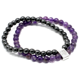 3x Magnetic Gemstone Bracelet - Amethyst