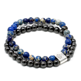 3x Magnetic Gemstone Bracelet - Sodalite