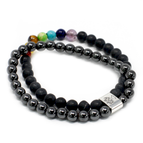 3x Magnetic Gemstone Bracelet - Black Stone Chakra